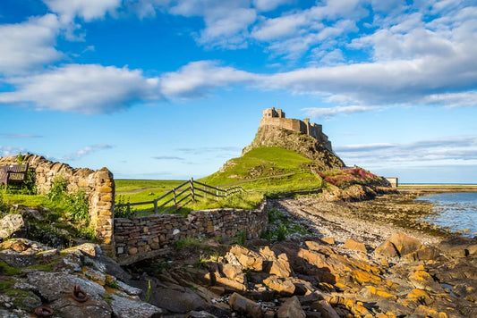 Walking on Holy Island in Northumberland